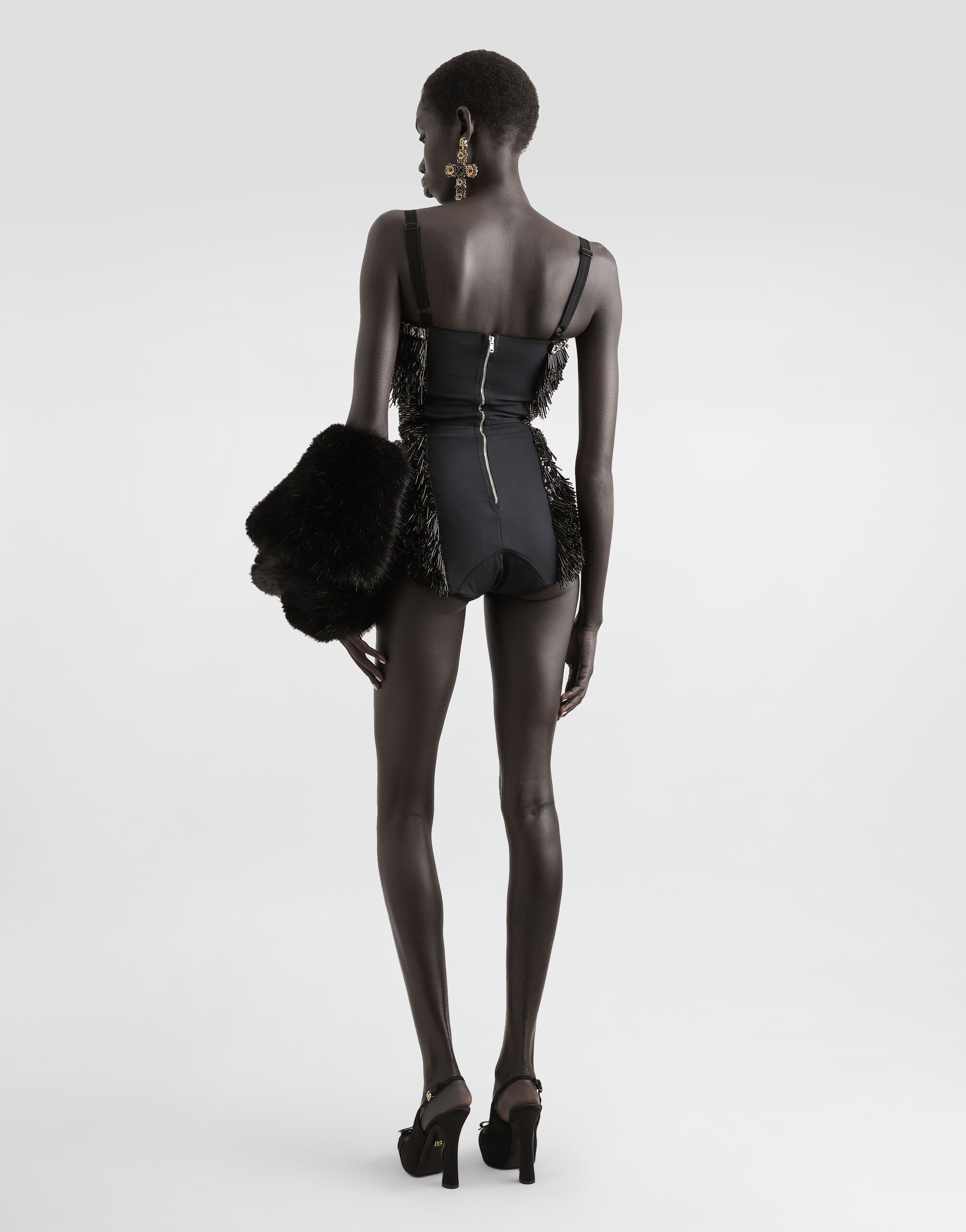 Sequined and micro-beaded bodysuit in Multicolor for Women