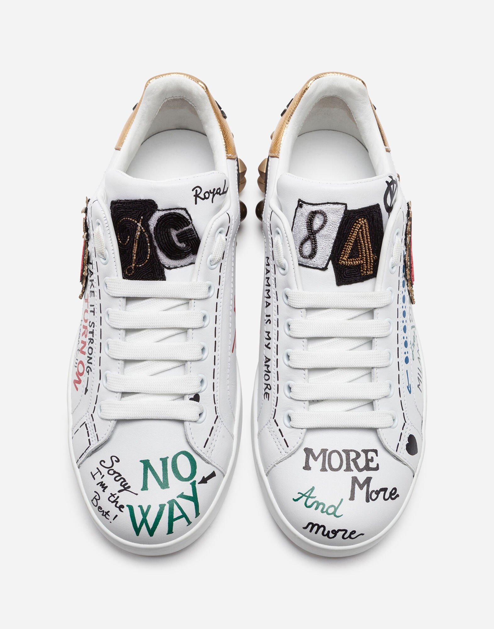 Portofino sneakers in printed nappa hotsell calfskin with patch