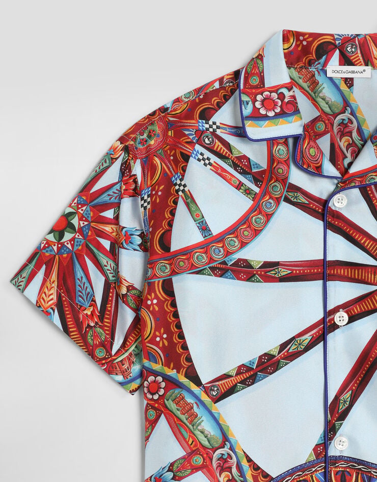 Dolce & Gabbana Carretto-print twill shirt Multicolor L45S03IS138