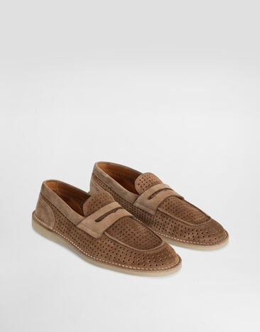 Dolce & Gabbana Mocasín en piel de becerro Marrón A50651A9T59