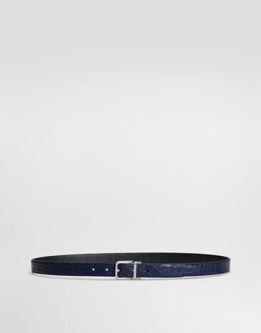 Dolce & Gabbana حزام من جلد كايمان Dolce & Gabbana حزام من جلد كايمان أزرق BC4337A2088
