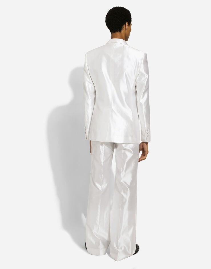 Dolce & Gabbana Silk shantung pants White GYZMHTFU1Y0