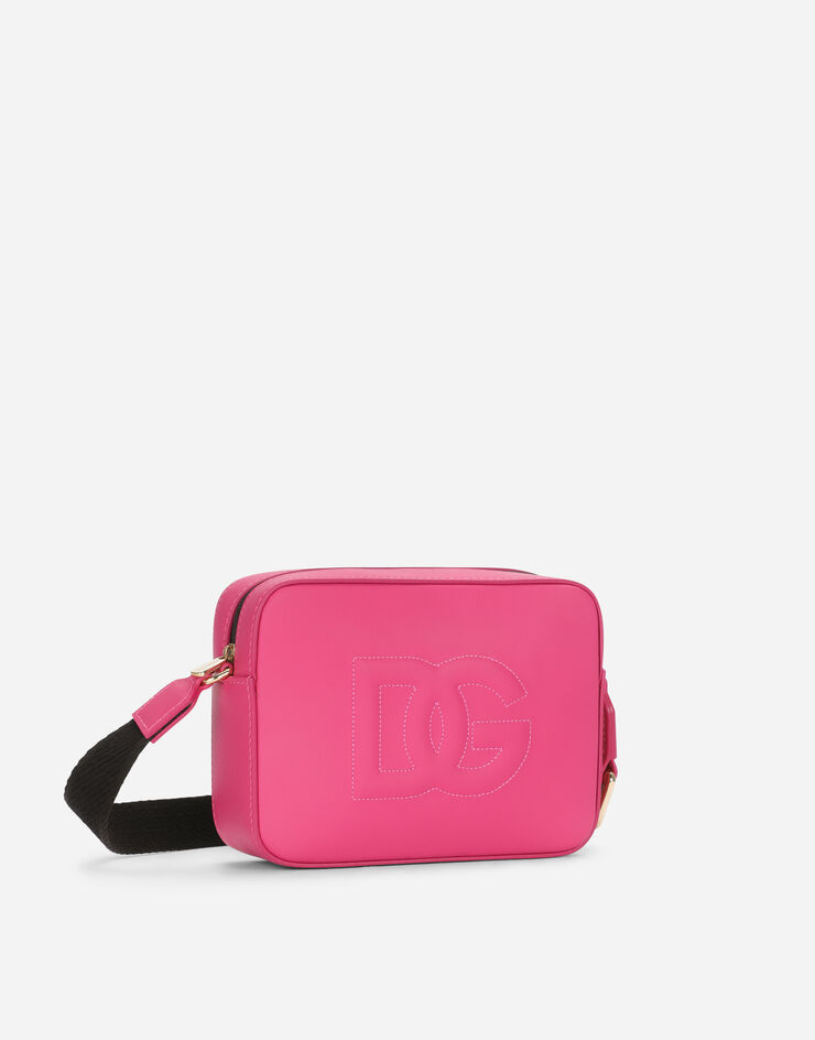 Dolce & Gabbana Crossbody bag with embossed DG logo Fuchsia EB0100AC511