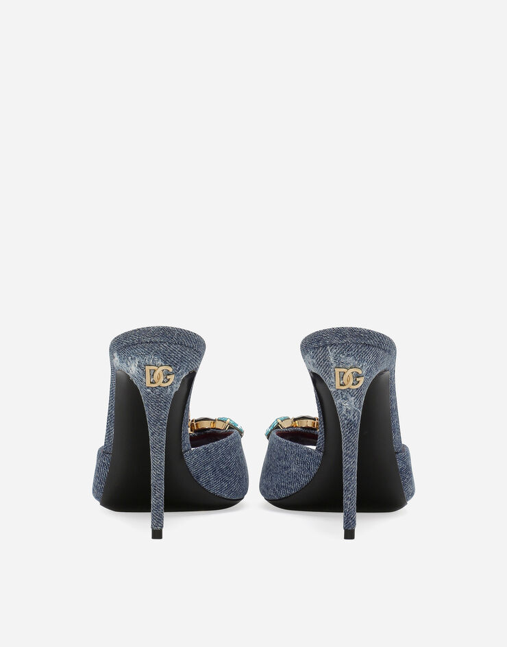 Dolce & Gabbana Mule en patchwork de denim Azul CR1661AR142