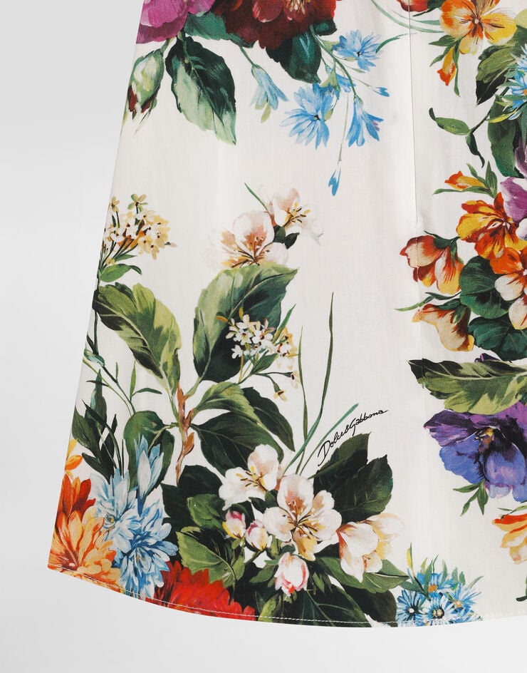 Dolce & Gabbana Robe en popeline à imprimé fleurs Imprimé L23DW2HS5TW