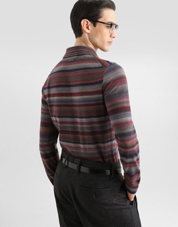 Dolce & Gabbana Striped wool polo shirt Dolce & Gabbana Striped wool polo shirt GXZC2TJDVL1