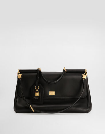 Dolce & Gabbana My Sicily handbag in plongé calfskin Black BB7814B7321