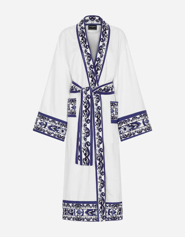 Dolce & Gabbana Cotton Terry Bathrobe Multicolor TC0108TCAK2