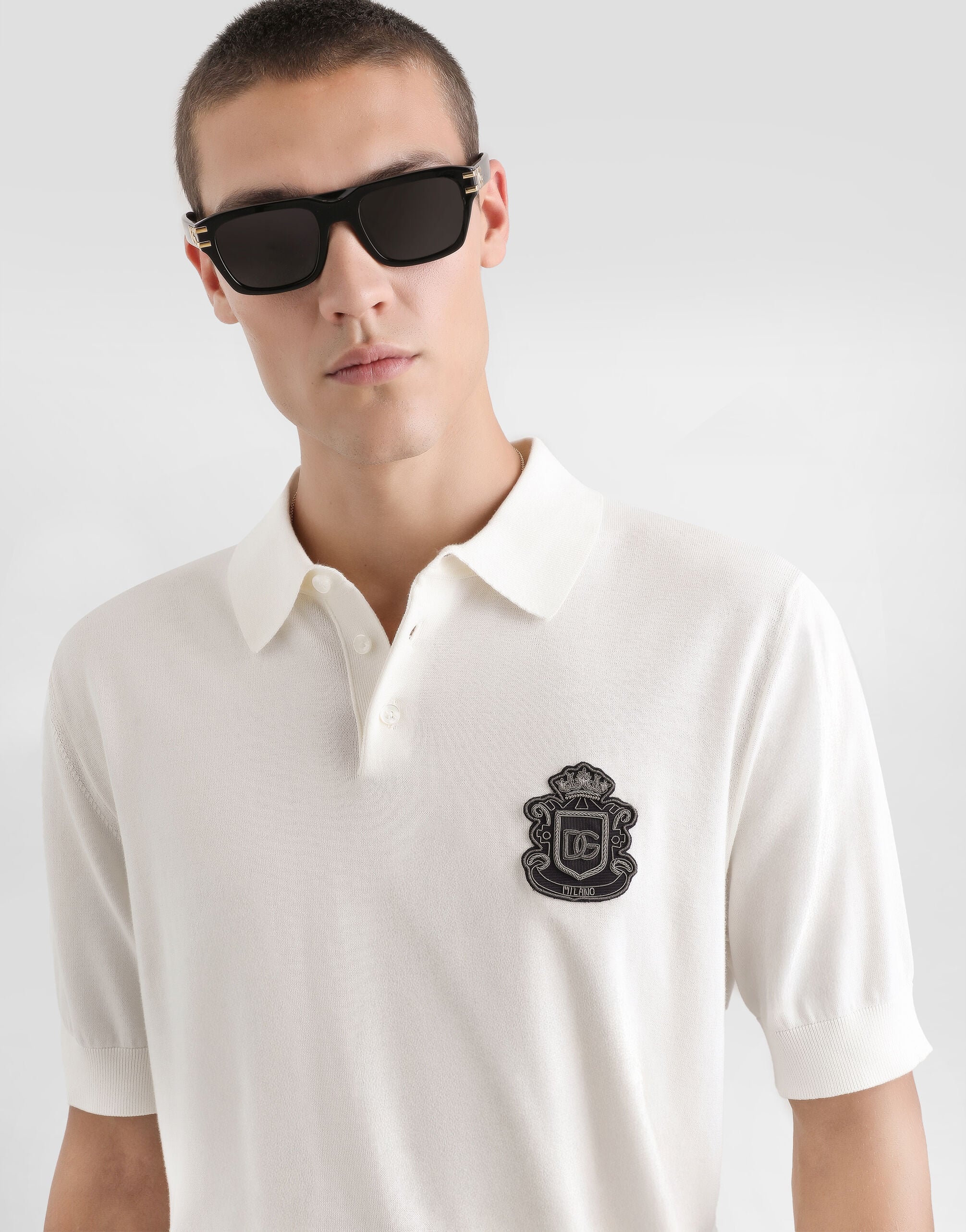 Cotton polo shirt in White for Men | Dolce&Gabbana® US