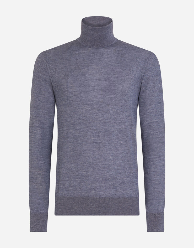 Dolce & Gabbana Pull Collo Alto Bleu GX625TJAWRC