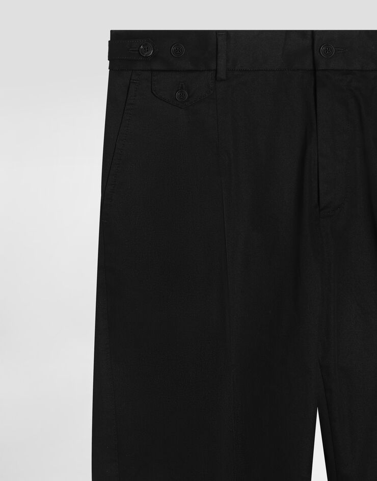 Dolce & Gabbana Cotton gabardine trousers Black GP19VTFUFJR