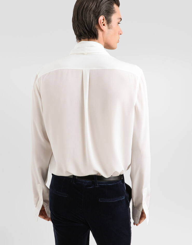 Dolce & Gabbana Crêpe de chine Martini shirt Dolce & Gabbana Crêpe de chine Martini shirt White G5OP9ZFU1UQ
