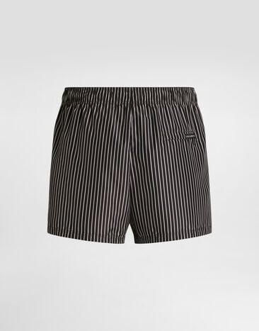 Dolce & Gabbana Short de bain boxer à rayures Multicolor M4F34TISMK0