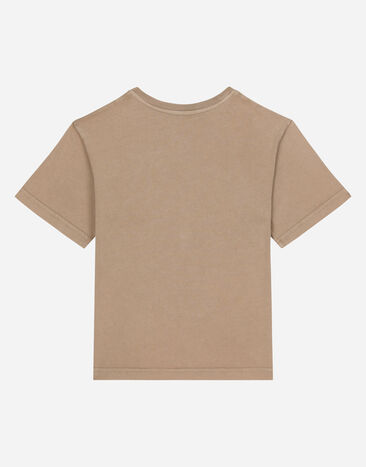 Dolce & Gabbana Camiseta de punto con etiquetas con logotipo Beige L4JTHVG7NXK