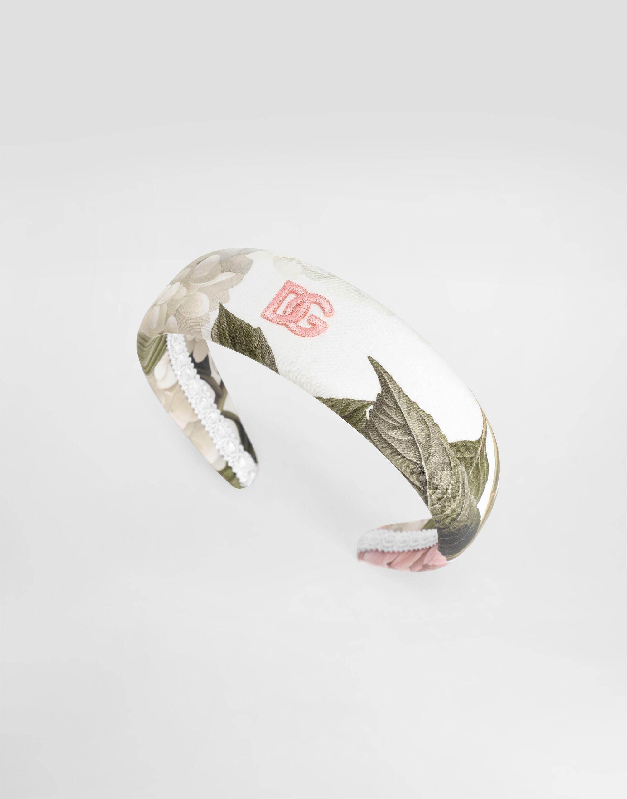 Hydrangea-print poplin headband in Multicolor for Girls