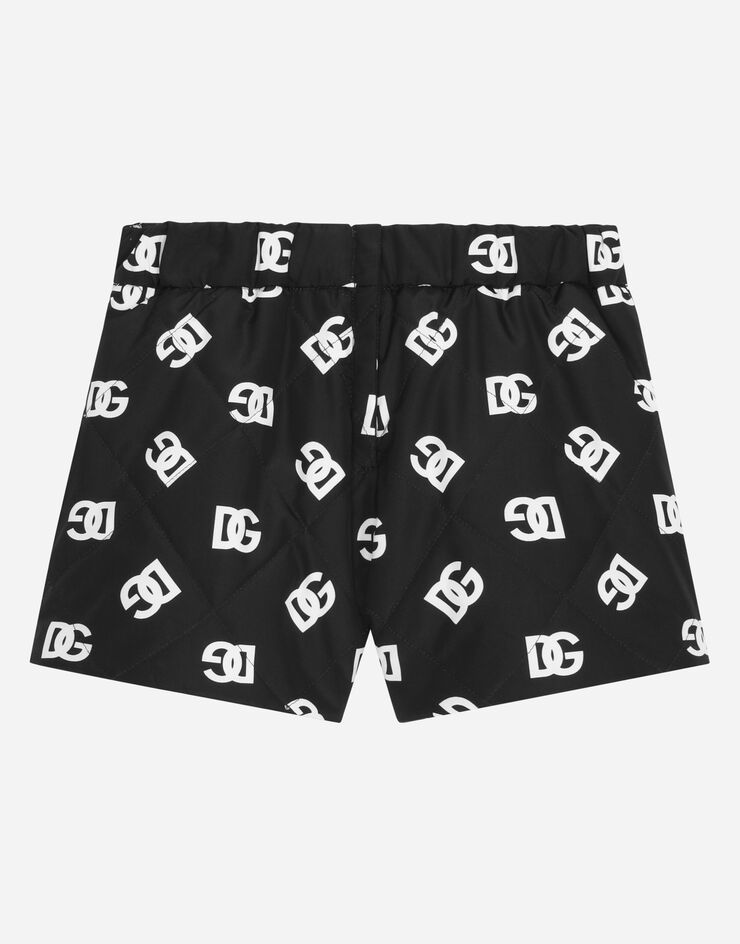 Dolce & Gabbana Quilted nylon shorts with DG logo print Multicolor L5JQ80HSMGJ