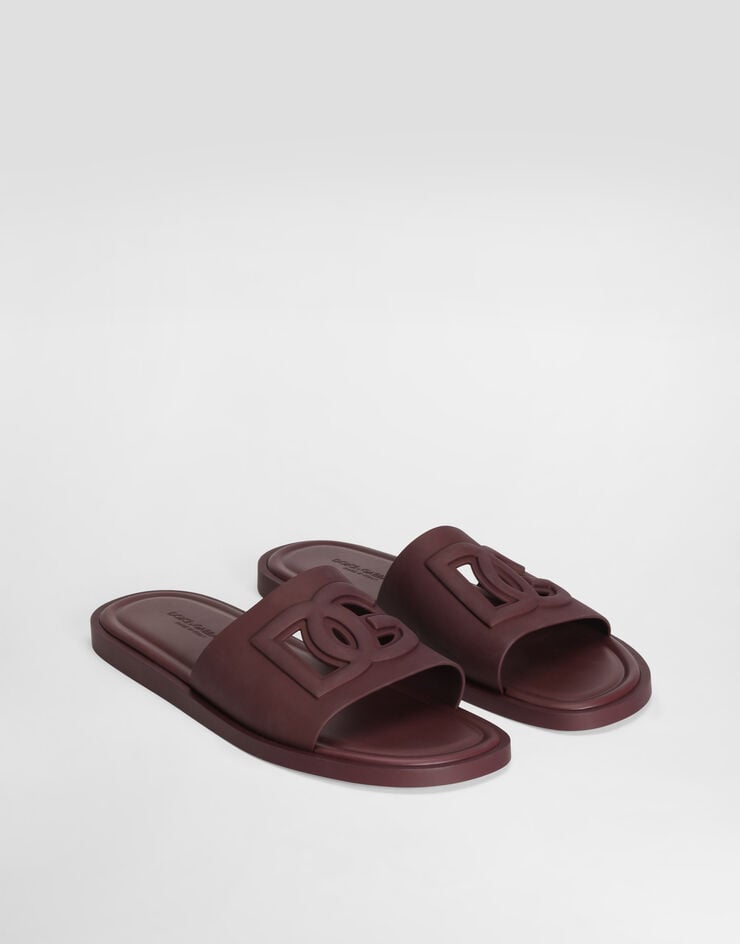 Dolce & Gabbana Rubber beachwear slides Dolce & Gabbana Rubber beachwear slides Bordeaux CS2215AN994