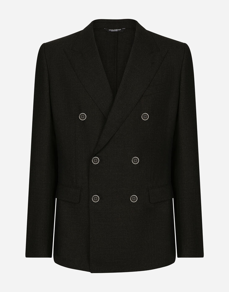 Dolce & Gabbana جاكيت صوف بقصة تاورمينا وصف أزرار مزدوج رمادي G2NW1TFU28E