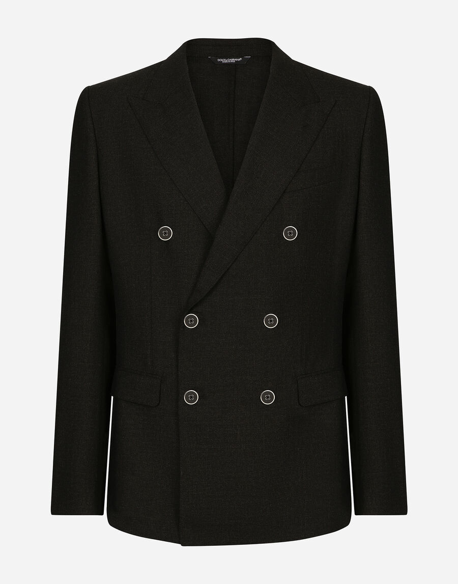 Double-breasted wool Taormina-fit jacket