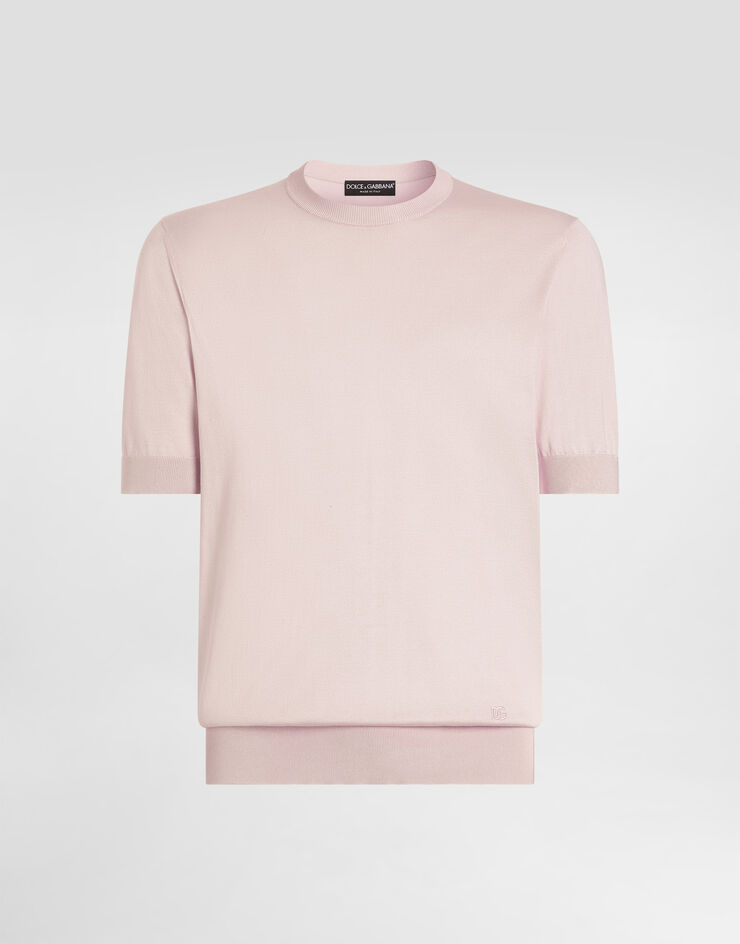 Dolce & Gabbana Silk pullover Pink GXX03ZJBSPK