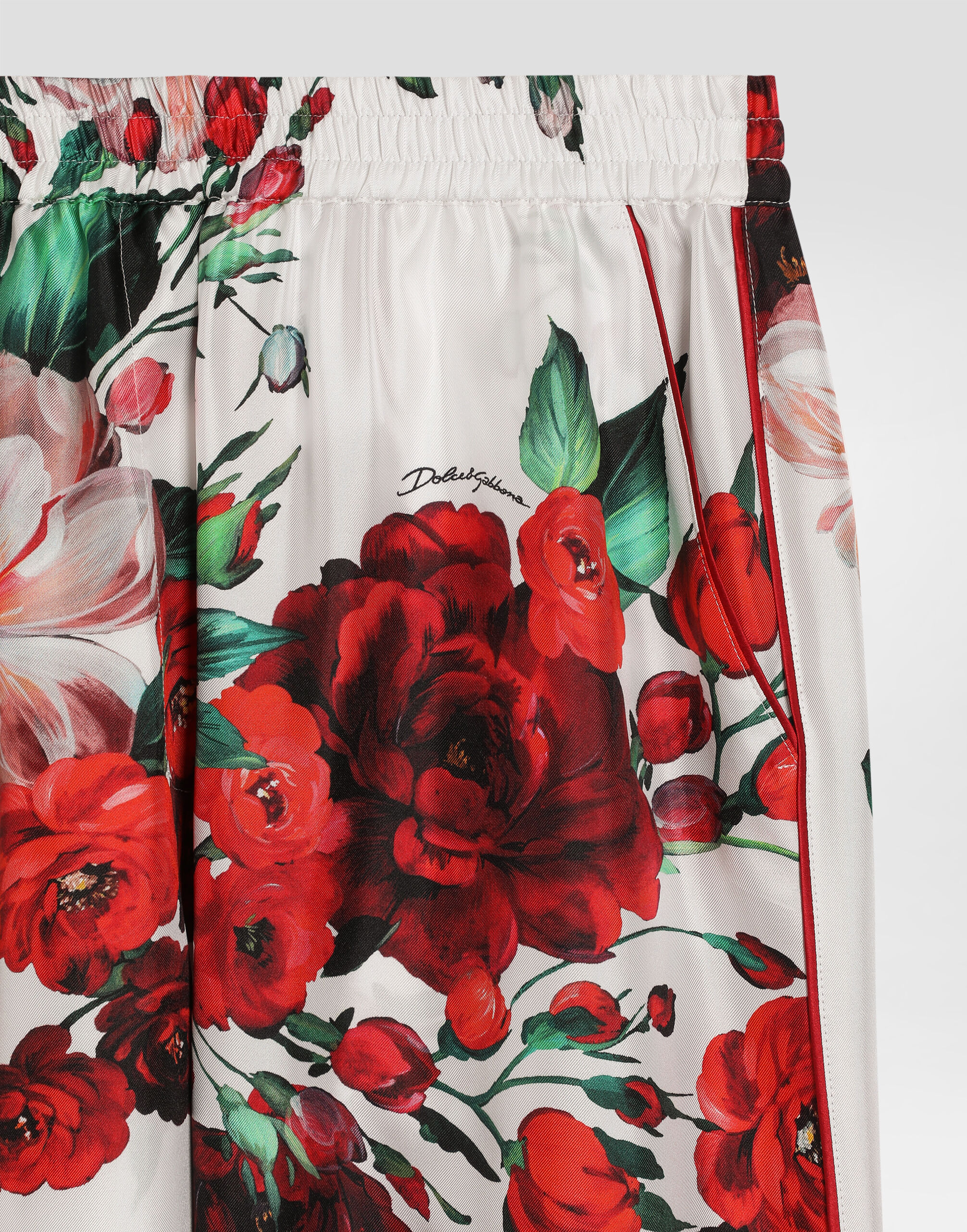 パンツ DOLCE & GABBANA ROSE PRINT SATIN PAJAMA PANTS Satin pajama pants with rose print in Print for Women