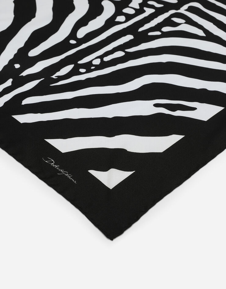 Dolce & Gabbana Zebra-print twill scarf (50 x 50) Multicolor FN093RGDAOU