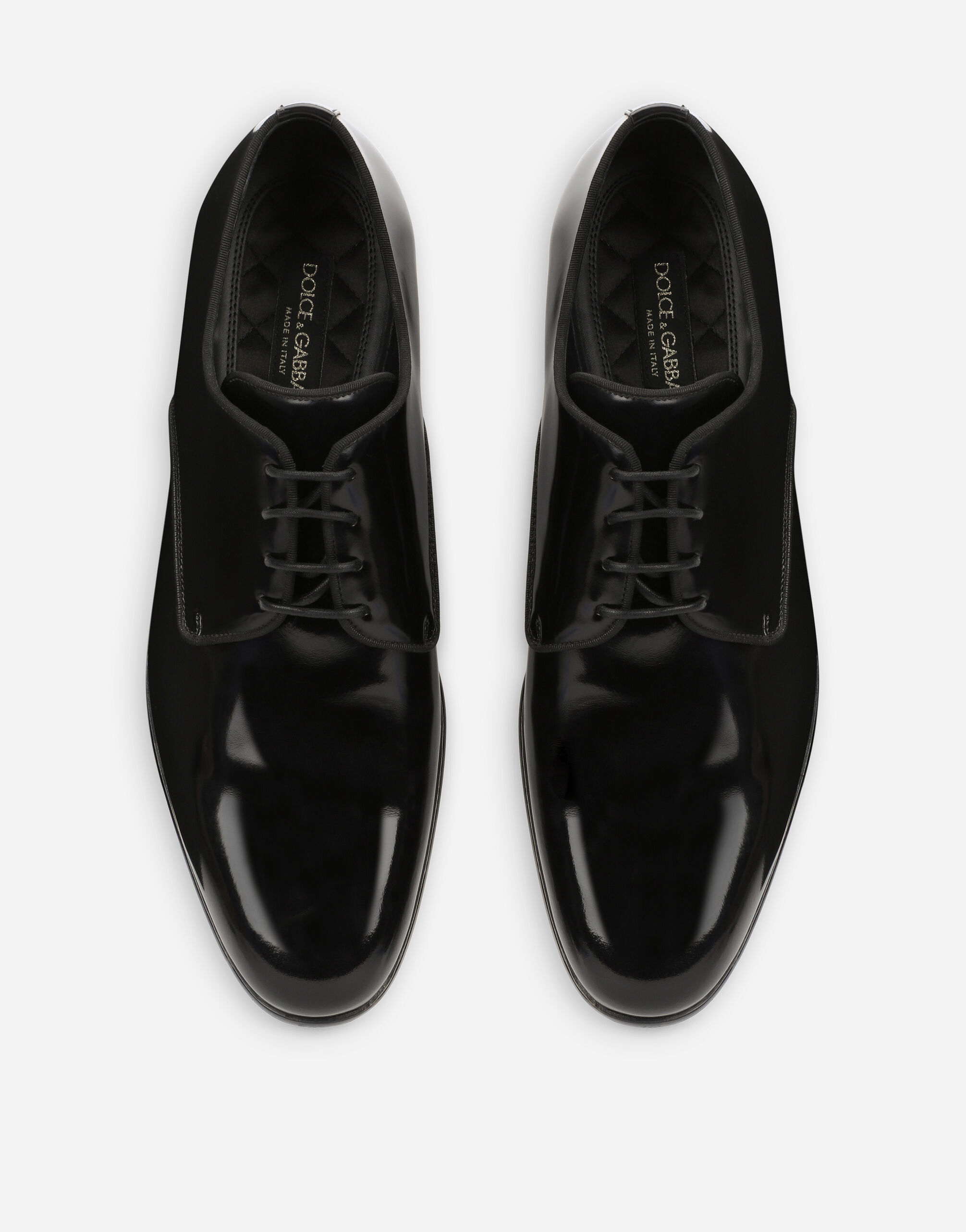 Brushed calfskin Derby shoes in Black for Men Dolce Gabbana US