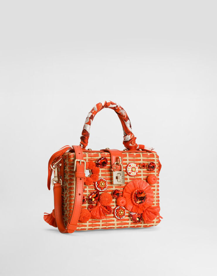 Dolce & Gabbana Sac à main Dolce Box en raphia Multicolor BB5970A0403
