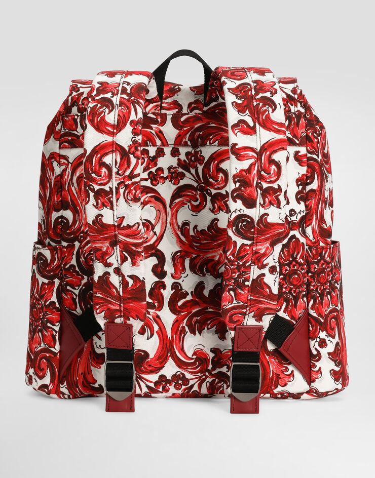 Dolce & Gabbana Majolica-print canvas backpack Multicolor EM0120A0550