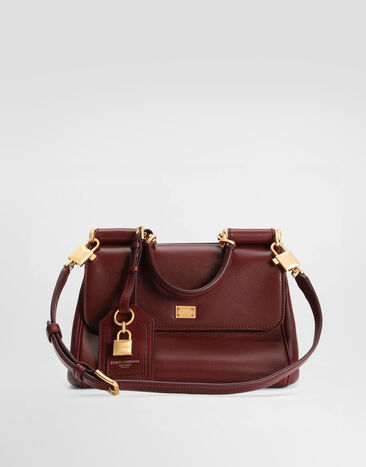 Dolce & Gabbana Small My Sicily handbag in plongé calfskin Bordeaux BB7781B7321