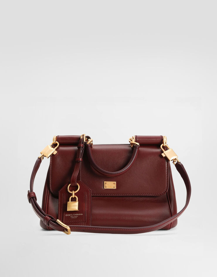 Dolce & Gabbana Small My Sicily handbag in plongé calfskin Bordeaux BB7781B7321
