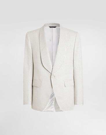 Dolce & Gabbana Single-breasted jacket in silk wool Multicolor G2UO6TGK051