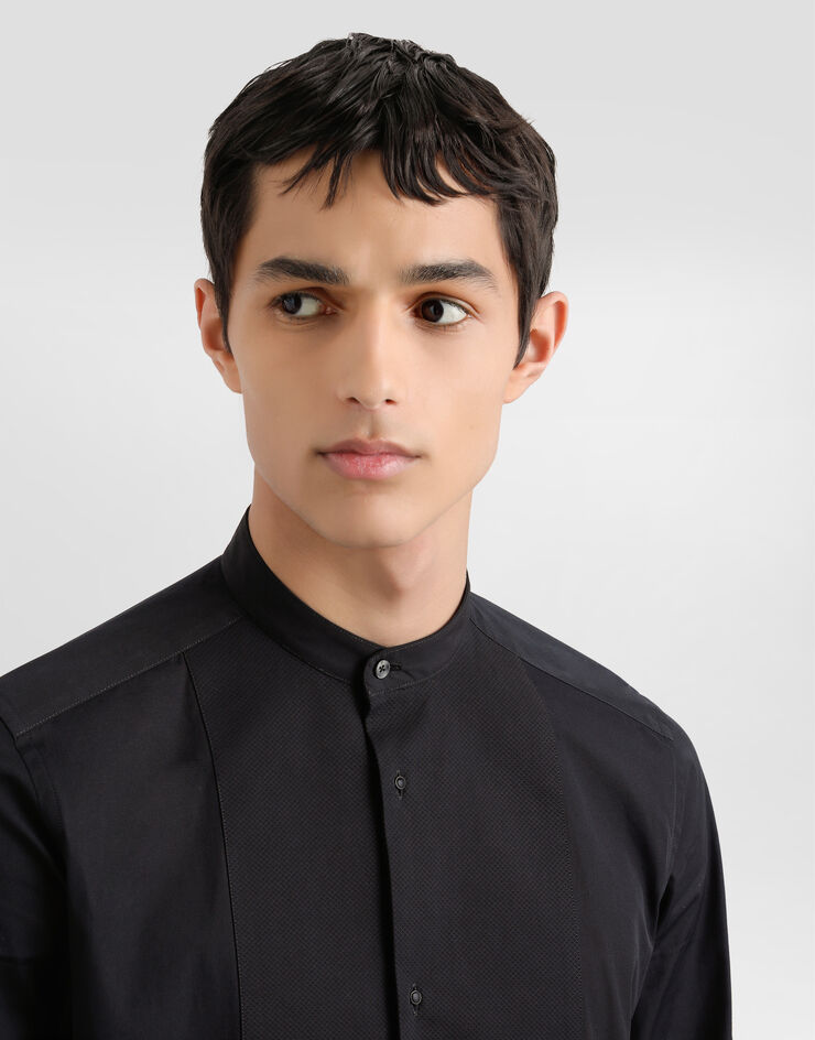 Dolce & Gabbana Gold tuxedo Cotton shirt Black G5NU2TFU5U8