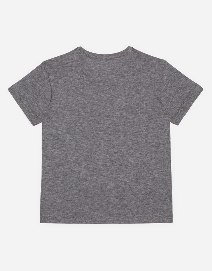 Dolce & Gabbana Jersey t-shirt with logo tag Grey L4JT7TG7OLK