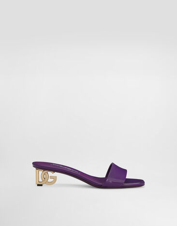 Dolce & Gabbana Polished calfskin sandals Purple CR1896A1037