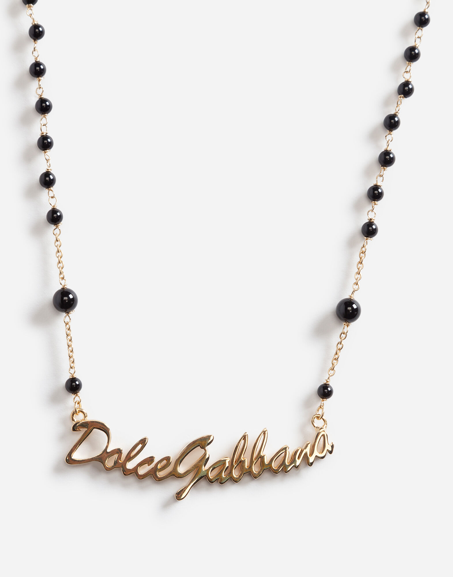 Dolce & Gabbana ブラックネックレス ネックレス ドルチェ＆ガッバーナロゴ