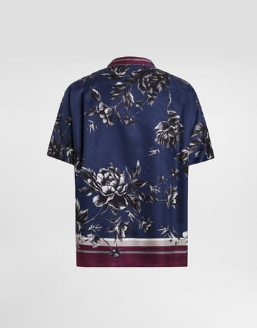 Dolce & Gabbana Peony-print hawaii twill shirt Multicolor G5KS3THI10P