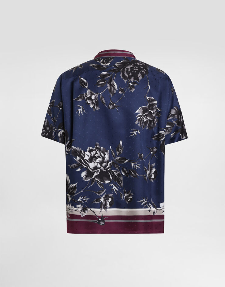 Dolce & Gabbana Hawaiihemd aus Twill mit Pfingstrosen-Print Dolce & Gabbana Hawaiihemd aus Twill mit Pfingstrosen-Print Multicolor G5KS3THI10P