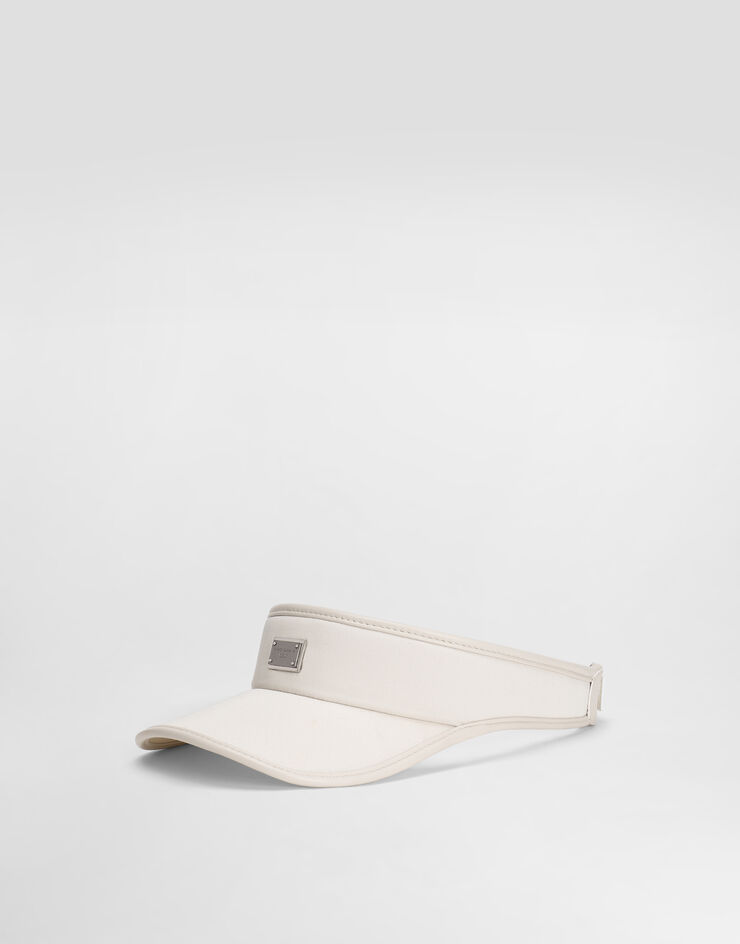 Dolce & Gabbana Gabardine peak with logo Beige GH910AFUFL3