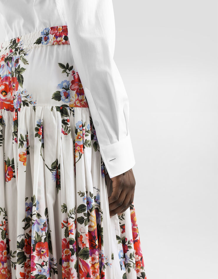 Dolce & Gabbana Poplin shirt with silk scarf White F5U10TGDDOI