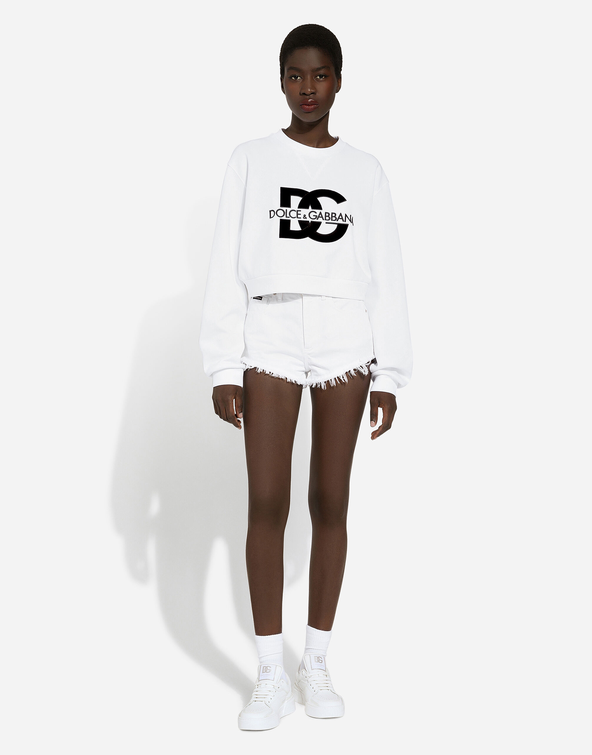 Dolce and gabbana white sweatshirt 2025