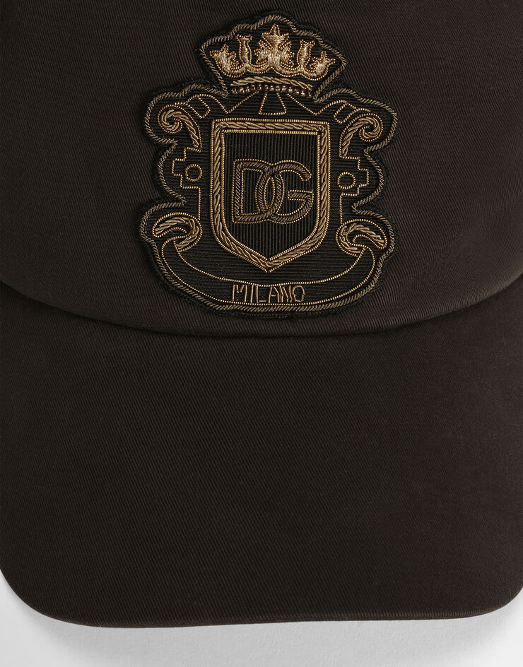 Dolce & Gabbana Cotton gabardine baseball cap Brown GH931ZFUFKQ