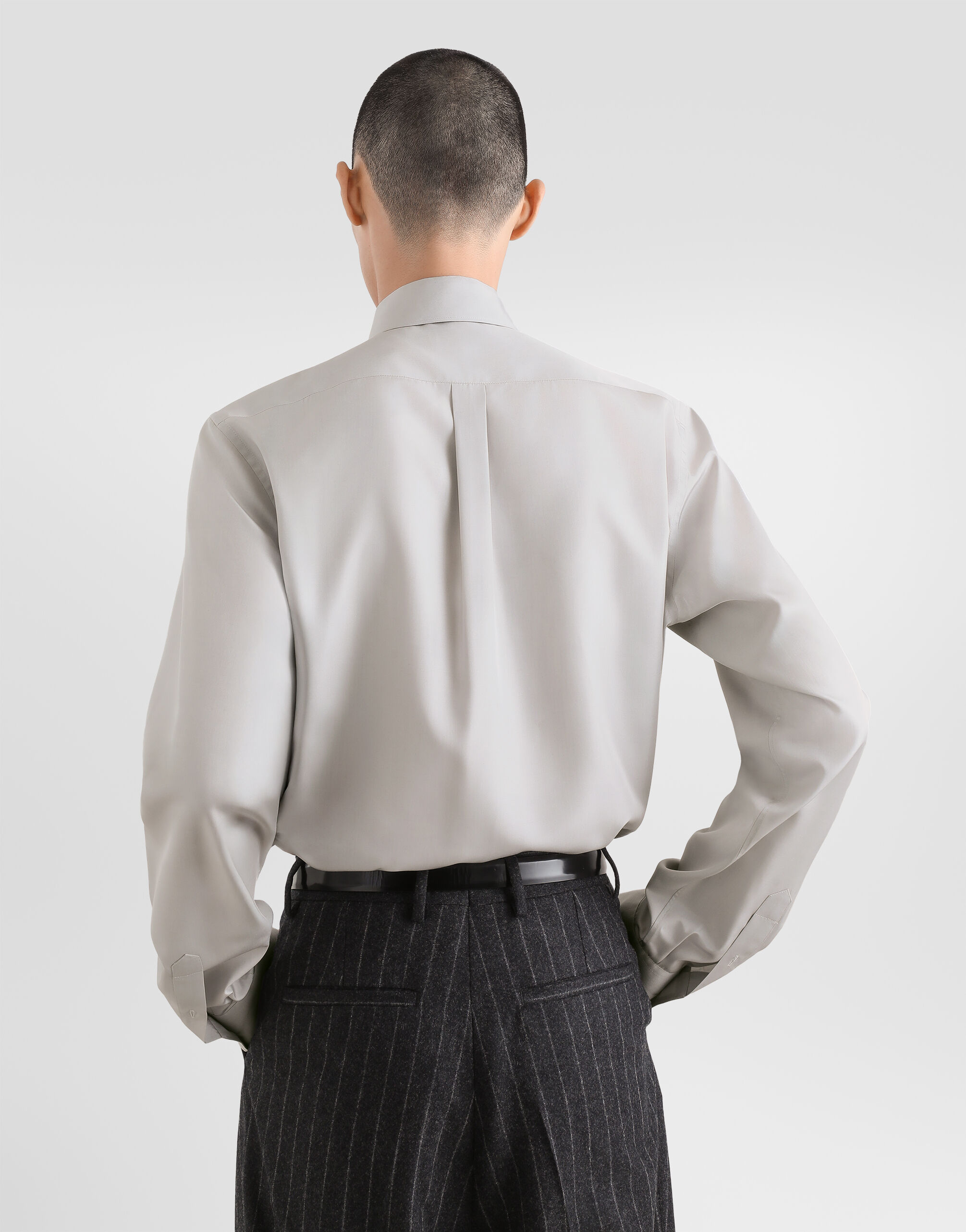 Crêpe de chine Martini shirt - thumbnail 3