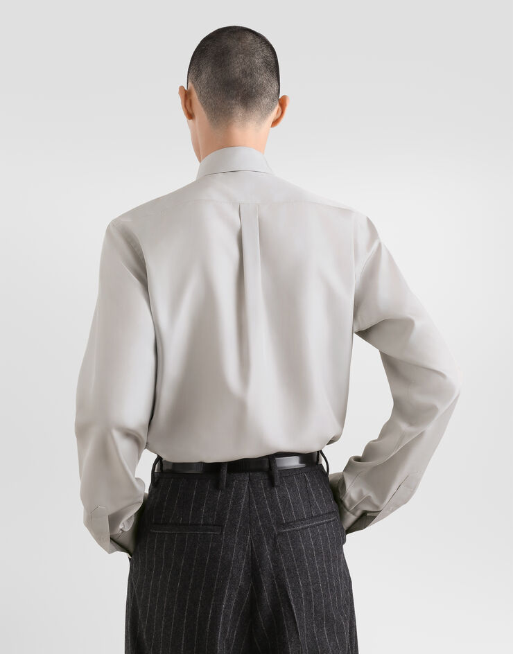 Dolce & Gabbana Crêpe de chine Martini shirt Dolce & Gabbana Crêpe de chine Martini shirt Grey G5OY2TFU1SU