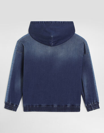 Dolce & Gabbana Denim hoodie with embroidery  L4JWNWLDD99