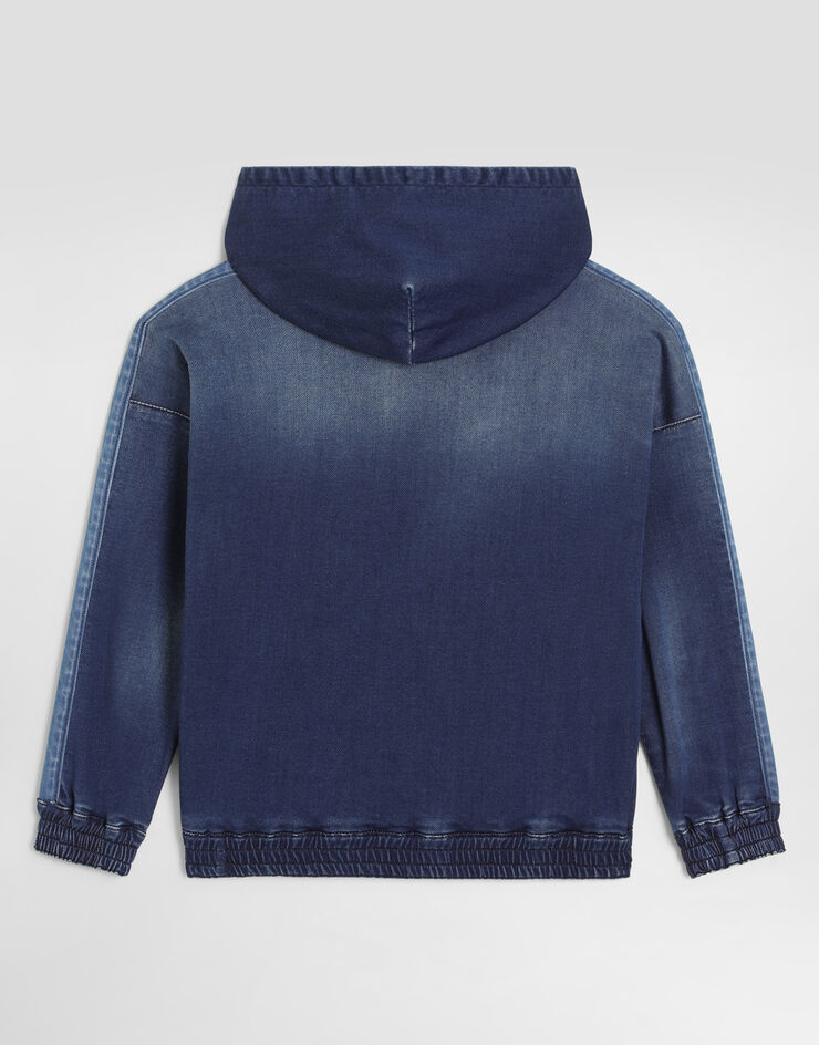 Dolce & Gabbana Denim hoodie with embroidery Dolce & Gabbana Denim hoodie with embroidery L4JWNWLDD99