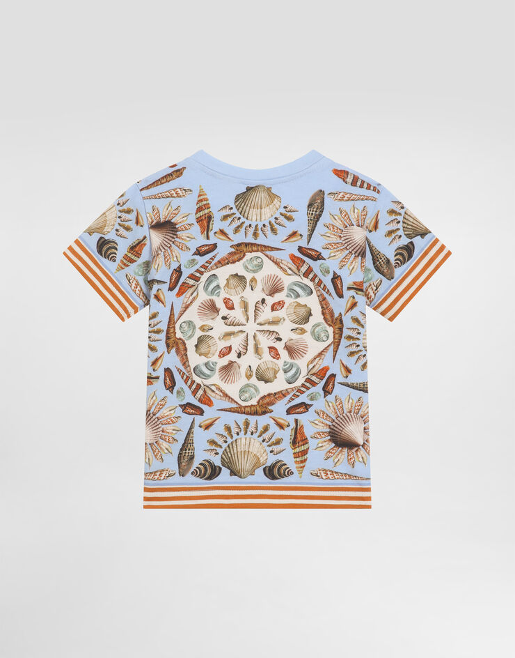 Dolce & Gabbana Shell-print short-sleeved jersey t-shirt Multicolor L1JT7WII7I0