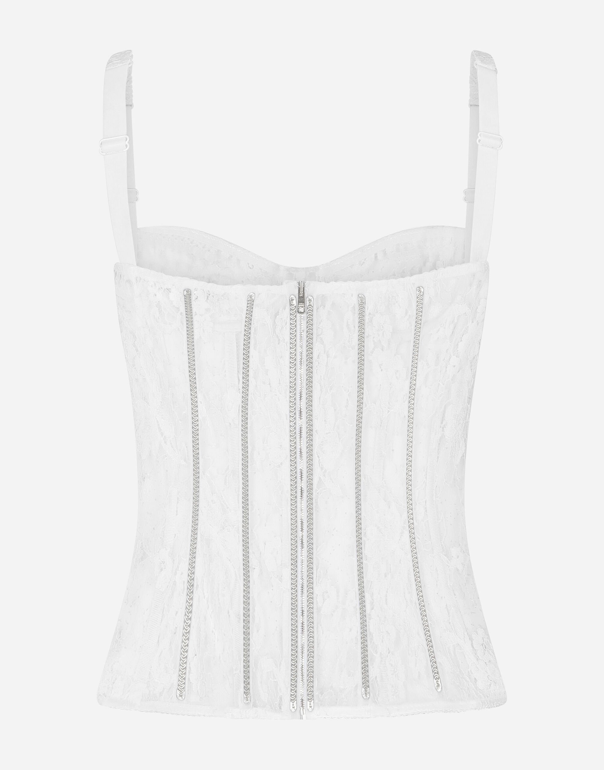 Lace lingerie bustier with straps Dolce Gabbana