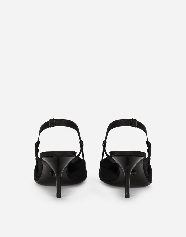 Dolce & Gabbana Corset-style satin slingbacks Black CG0492AQ127