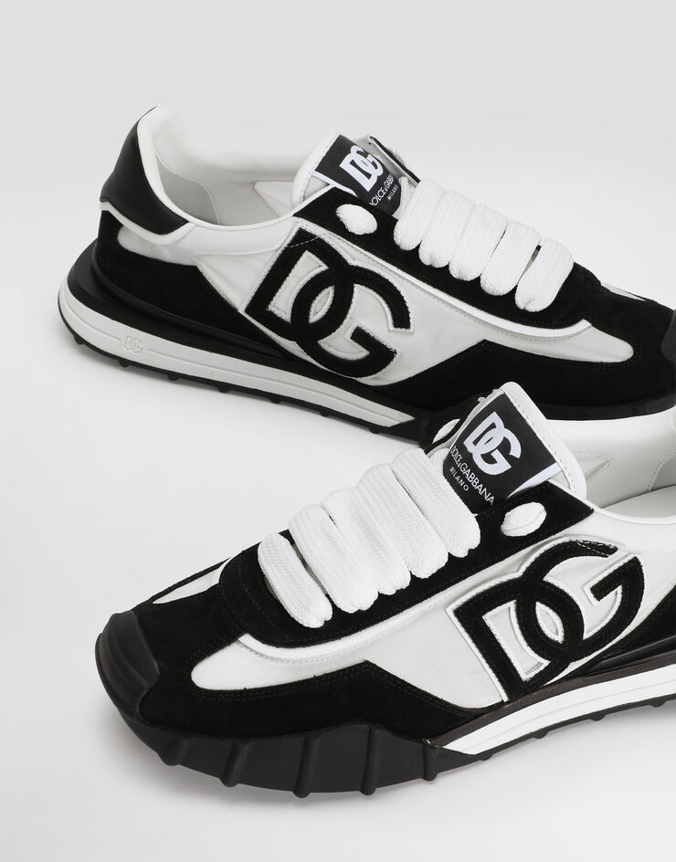 Dolce & Gabbana DG Athletic sneakers in fabric and calfskin Multicolor CS2384A0136